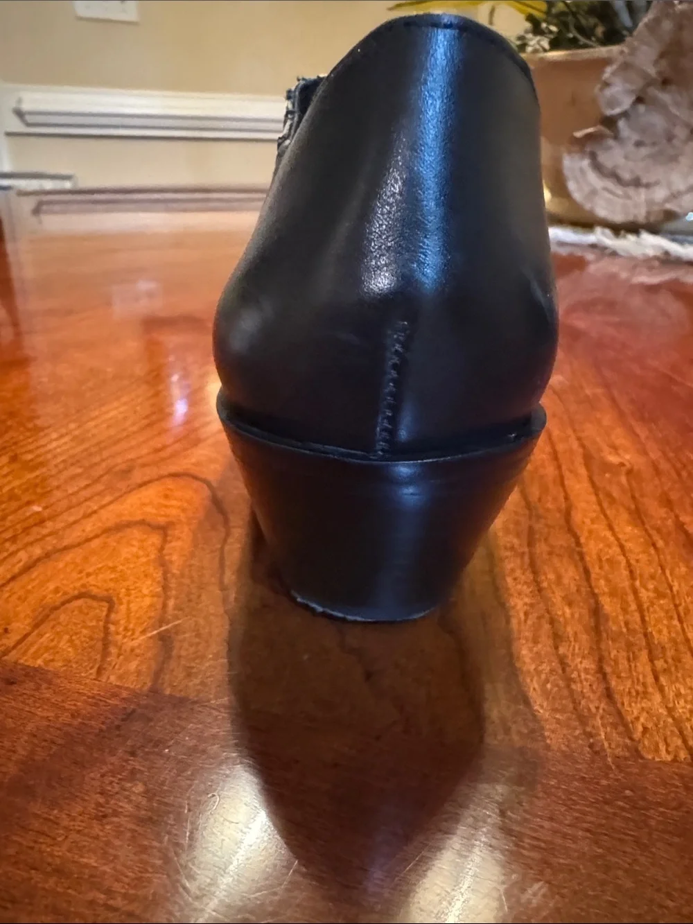 Gianni Bini Black Leather Western-Style Ankle Booties